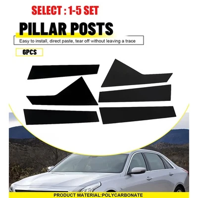 Ajuste Cadillac CT6 2016 2017-2020 Negro PC Ventana BC Pilar Poste Cubierta Borde 6-60x Foto 1 de 4