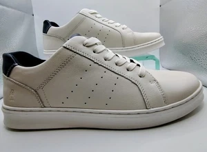 Hush Puppies Mason Herren Leder Turnschuhe In Hellgrau/Marineblau/Weiß In Größe UK 8 - Bild 1 von 17