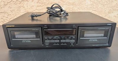 De colección Onkyo TA-RW255 Auto Reverso Dolby BC Estéreo Cassette Tape Deck Funciona Foto 1 de 4