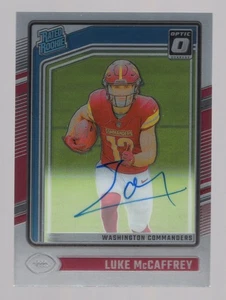 LUKE MCCAFFREY 2024 DONRUSS OPTIC RATED ROOKIE RC ON CARD AUTO **COMMANDERS** - Picture 1 of 2