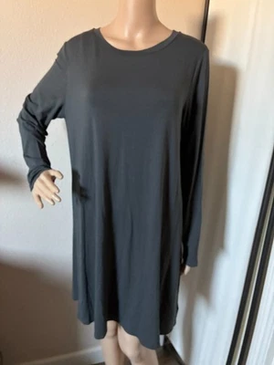 NWT Eileen Fisher Slate Gray tunic dress L - Image 1 of 4