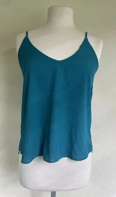 Camiseta sin mangas Lily blanca azul cuello en V talla S Foto 1 de 4