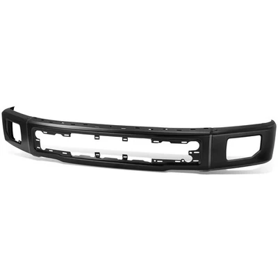 Barra frontal de parachoques negra imprimada Fit 15-17 Ford F-150 con orificios de luces antiniebla Foto 1 de 4