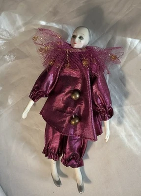 Vintage Porcelain Pierrot Clown Doll Harlequin Jester - Image 1 of 4