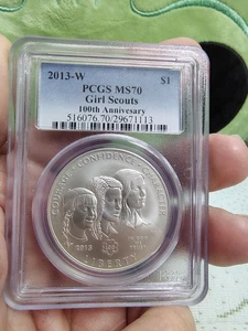 2013-W $1 Girl Scouts 100 Th Ann PCGS MS 70 - Picture 1 of 6
