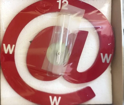 Orologio da parete design chiocciola Virtime rosso e blu moderno - Immagine 1 di 4