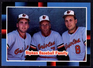 1988 Donruss Ripken Baseball Family (Billy Ripken/Cal Ripken Sr./Cal Ripken Jr.)