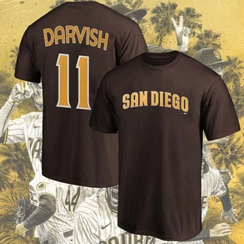 HOT!! Yu Darvish #11 Player Name  San Diego Padres Baseball Team T-Shirt Gift Cover
