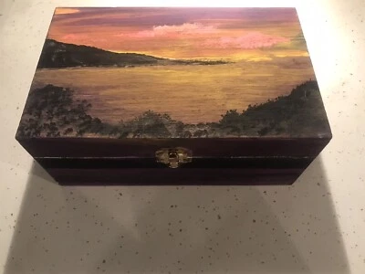 Handmade Wooden Storage Box - Image 1 of 4