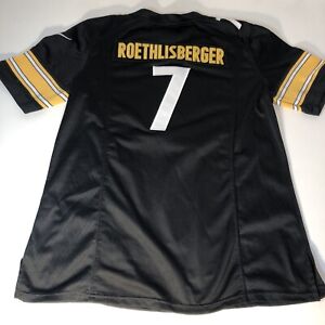 Nike NFL On Field Players Steelers Jersey Roethlisberger 7 Youth XXL Stitched