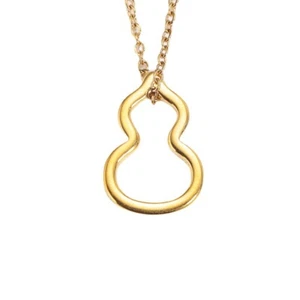 Para mujeres Moda Joyería Enchapado en Oro 18K Acero Inoxidable Calabaza Collar Colgante - Imagen 1 de 6