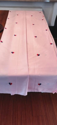 Neu Mädchenzimmer Baumwollstoff Herz Handarbeit nähen basteln Restposten 1x2,5M - Bild 1 von 4