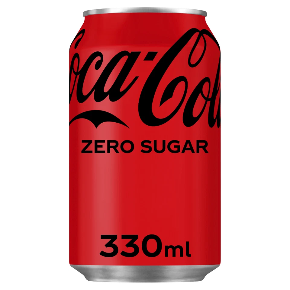 Coca Cola Zero Sugar Coke 24 x 330ml Cans No Sugar - Image 1 of 1