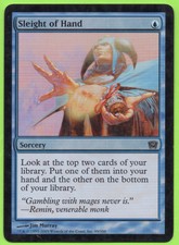1 Sleight of Hand (mtg english foil ad nauseam pif 9th 9e)