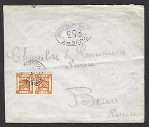 PALESTINA 1919 CINCO MILS EEF PAREJA ATADA BEYROUTH LIBANON A BERNA SUIZA - Imagen 1 de 2
