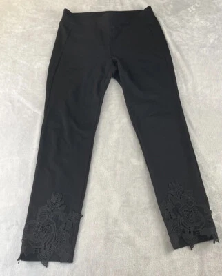 Calça bordada Bar III feminina preta tamanho Grande - Imagem 1 de 4