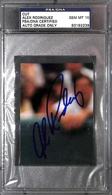 Alex Rodriguez Cut Photo PSA/DNA COA Gem Mint 10 Auto Yankees Mariners Rangers 9 - Image 1 of 4