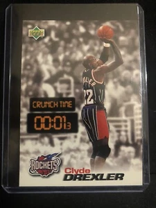 1997 Clyde Drexler Upper Deck #32 CrunchTime NBA Basketball Card HoustonRockets - Picture 1 of 3