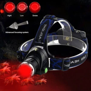 Zoom LED Rotlicht Stirnlampe Scheinwerfer für Astronomie Luftfahrt Nachtsicht - Bild 1 von 12