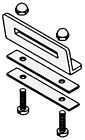 Retaining Hinge Assembly for Upper Baffle fitting Hobart Saws 5700, 5701, 580...