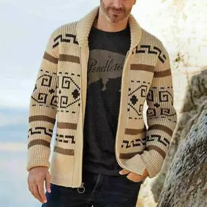 Cárdigan The Dude Sweater Big Lebowski Cremallera Tejido Jeffery Película para Adultos - Imagen 1 de 14