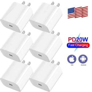 20W USB-C Wall Charger Power Adapter For Apple iPhone 14 13 12 11 Pro Max XS Lot - Picture 1 of 13