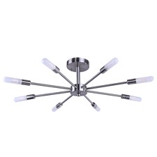 Nickel Sputnik Electric Corded Chandeliers Ceiling Fixtures For