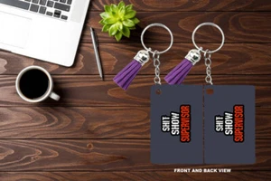 SUBLIMATION KEYRING KEYCHAIN MDF SHIT SHOW SUPERVISOR WORK BOSS FUN GIFT NEW - Picture 1 of 4