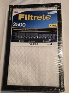 3M Filtrete 2500 Premium Allergen& Ultrafine Particles Air Filter 4 Pack 16x25x1 - Picture 1 of 2