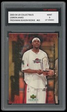 LEBRON JAMES 2003-04 UPPER DECK #63 1ST GRADED 9 ROOKIE CARD LAKERS/CAVALIERS