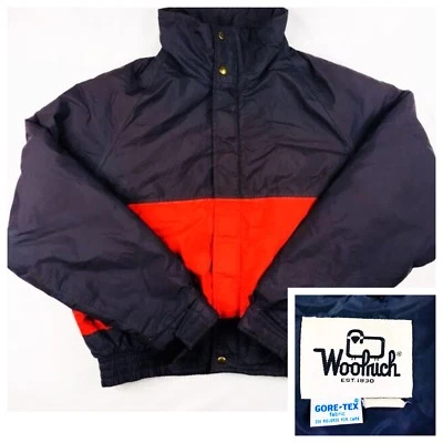 Chaqueta De Colección Woolrich Goretex Para Hombres Mediana Roja Cremallera Completa Esquí Nieve Senderismo Campamento Foto 1 de 4