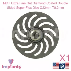 Disco dental MDT doble cara súper flexible grano extra fino Ø22 mm T0,2 mm remachado - Imagen 1 de 6