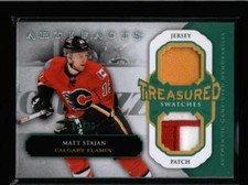 MATT STAJAN 2013/14 UPPER DECK ARTIFACTS DUAL GAME JERSEY PATCH #09/36 AY3719