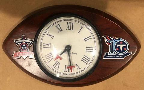 Tennessee Titans Club Member 2008 Football Clock, Pre-owned, clock runs Cover