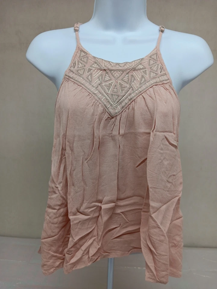AEROPOSTALE MUJER BABYDOLL BORDADO ROSA MEDIO CORREA AJUSTABLE Foto 1 de 4