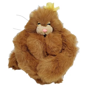 Peluche Okwit gatto/scimmia coreano abbraccia ginocchio marrone 16" made in Korea HTF - VINTAGE 1988 - Foto 1 di 11