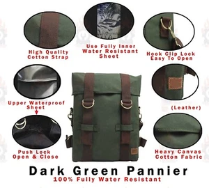 Military Pannier Bag Pair Fit For Royal Enfield New Classic 350 Meteor 350 - Picture 1 of 13