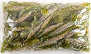 ZOOM SWIMMIN' SUPER FLUKE JR 100 PACK BULK 4" 117-297 HOUDINI B2420 - Picture 1 of 3