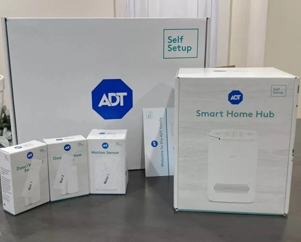 ADT+ Self Setup Alarm System + Door/Window and Motion Sensors + ADT Yard Sign - Image 1 of 1