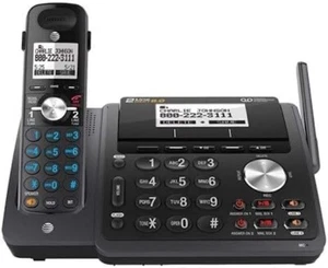 AT&T TL88102BK DECT 6.0 2-Line Expandable Cordless Phone All Black- Brand New - Picture 1 of 5