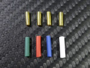 24K POZŁACANE KLIPSY I RURY ZŁĄCZNE do wkładu Phono Pick-up NOWY DESIGN - - Zdjęcie 1 z 2