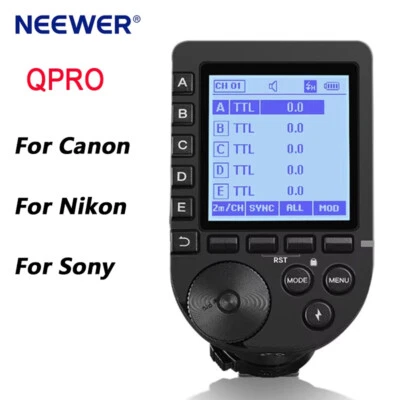 NEEWER QPRO-S/C/N/F TTL Wireless Flash Trigger Transmitter Canon Nikon Sony Fuji - Image 1 of 4