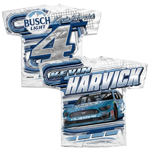 Kevin Harvick #4 Busch Light Total Print Shirt 2021 New Free Ship Instock Cover