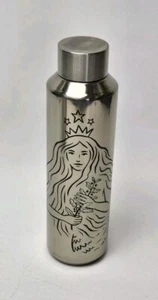 Starbucks 50th Anniversary Mermaid Silver Stainless Steel Water Bottle 20 oz - Picture 1 of 8