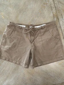 Columbia Shorts Womens Large Brown Cotton Blend Drawstring Waist 36”, Inseam5.5” - Picture 1 of 6