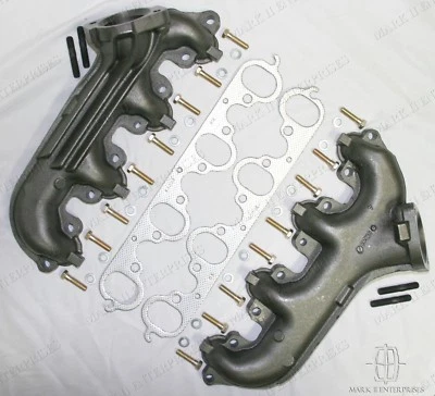 1968 1974 Lincoln Mark III IV Exhaust Manifolds Left/ Right & Mount Kit 460 429" - Image 1 of 2