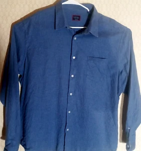 UNTUCKit Shirt Men's 3XL Blue Long Sleeve Casual Soft Cotton Extra Buttons - Picture 1 of 7