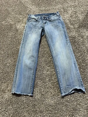 Jeans Vaquera Tuff Co Mujer 25 Dobladillo Crudo Tobillo Denim Azul 25x26-7164 Foto 1 de 4