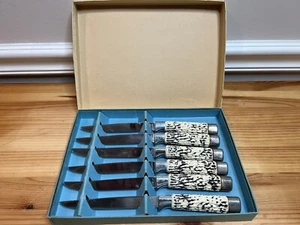 Vintage Supreme Cutlery Corr Stainless Steak Knives Solinger Germany Set of 6 - Picture 1 of 8