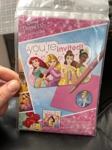Disney Princess Dream Big Postcard Invitations Birthday Party Supplies 8 Cards  - Picture 1 of 2